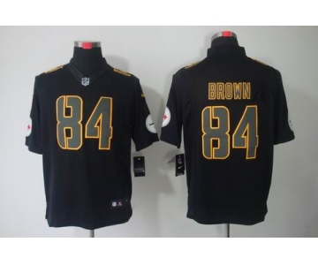 nike nfl jerseys pittsburgh steelers #84 brown black[nike impact limited]