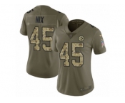 Women Nike Pittsburgh Steelers #45 Roosevelt Nix Limited Olive Camo 2017 Salute to Service NFL Jersey