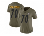 Women Nike Pittsburgh Steelers #70 Ernie Stautner Limited Olive 2017 Salute to Service NFL Jersey