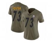 Women Nike Pittsburgh Steelers #73 Ramon Foster Limited Olive 2017 Salute to Service NFL Jersey
