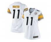 Women's Nike Pittsburgh Steelers #11 Justin Hunter Limited White NFL Jersey