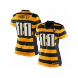 Women's Nike Pittsburgh Steelers #11 Justin Hunter Limited Yellow Black Alternate 80TH Anniversary Throwback NFL Jersey