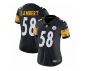 Women's Nike Pittsburgh Steelers #58 Jack Lambert Vapor Untouchable Limited Black Team Color NFL Jersey