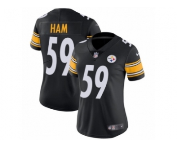 Women's Nike Pittsburgh Steelers #59 Jack Ham Vapor Untouchable Limited Black Team Color NFL Jersey