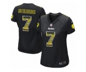 Women's Nike Pittsburgh Steelers #7 Ben Roethlisberger Limited Black Strobe NFL Jersey