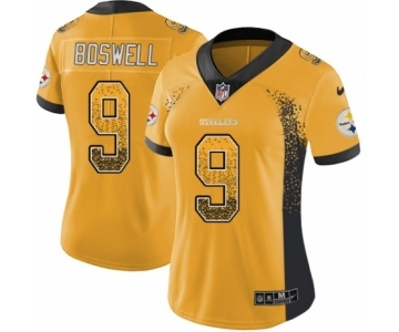 Women's Nike Pittsburgh Steelers #9 Chris Boswell Limited Gold Rush Drift Fashion NFL Jersey