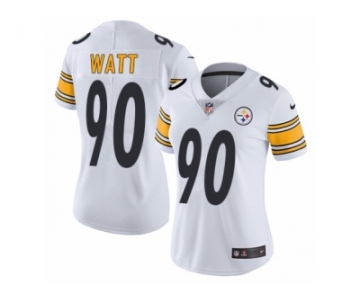 Women's Nike Pittsburgh Steelers #90 T. J. Watt Vapor Untouchable Limited White NFL Jersey