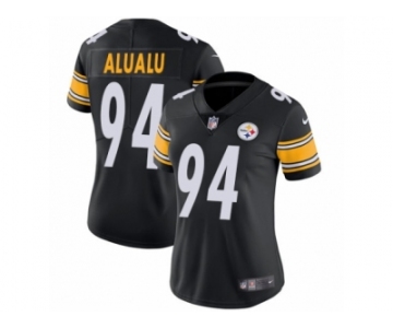 Women's Nike Pittsburgh Steelers #94 Tyson Alualu Vapor Untouchable Limited Black Team Color NFL Jersey