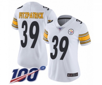 Women's Pittsburgh Steelers #39 Minkah Fitzpatrick White Vapor Untouchable Limited Player 100th Season Football Jersey
