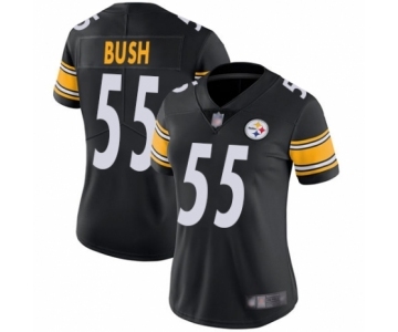 Women's Pittsburgh Steelers #55 Devin Bush Black Team Color Vapor Untouchable Limited Player Football Jersey