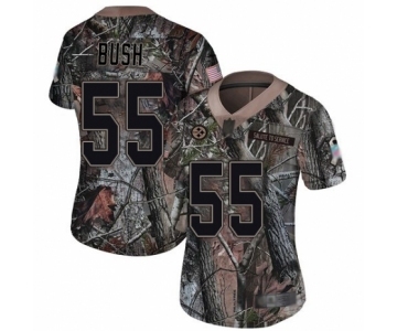 Women's Pittsburgh Steelers #55 Devin Bush Camo Rush Realtree Limited Football Jersey