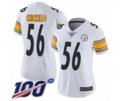 Women's Pittsburgh Steelers #56 Anthony Chickillo White Vapor Untouchable Limited Player 100th Season Football Jersey