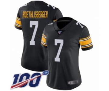 Women's Pittsburgh Steelers #7 Ben Roethlisberger Black Alternate Vapor Untouchable Limited Player 100th Season Football Jersey