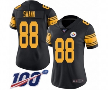 Women's Pittsburgh Steelers #88 Lynn Swann Limited Black Rush Vapor Untouchable 100th Season Football Jersey