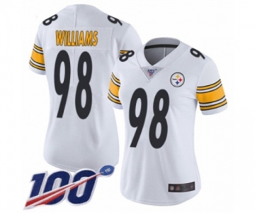 Women's Pittsburgh Steelers #98 Vince Williams White Vapor Untouchable Limited Player 100th Season Football Jersey