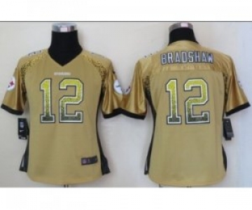 nike women nfl jerseys pittsburgh steelers #12 terry bradshaw gold[Elite drift fashion]