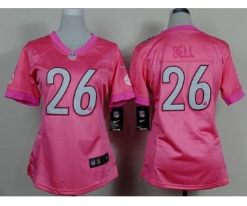 nike women nfl jerseys pittsburgh steelers #26 bell pink[nike loves][bell]