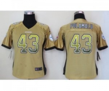 nike women nfl jerseys pittsburgh steelers #43 troy polamalu gold[Elite drift fashion]