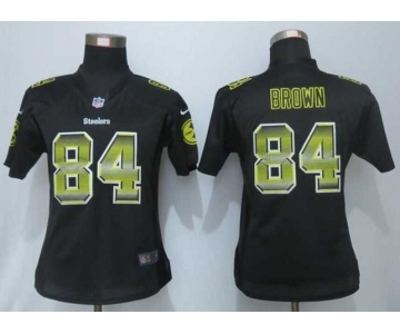 nike women nfl jerseys pittsburgh steelers #84 brown black[Strobe Limited]