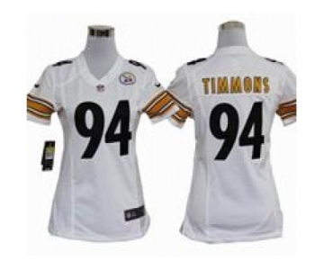 nike women nfl jerseys pittsburgh steelers #94 timmons white[nike]