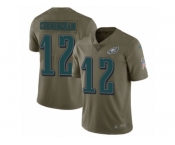 Youth Nike Philadelphia Eagles #12 Randall Cunningham Limited Olive 2017 Salute to Service NFL Jersey