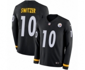 Youth Nike Pittsburgh Steelers #10 Ryan Switzer Limited Black Therma Long Sleeve NFL Jersey
