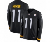 Youth Nike Pittsburgh Steelers #11 Justin Hunter Limited Black Therma Long Sleeve NFL Jersey