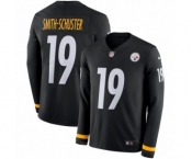 Youth Nike Pittsburgh Steelers #19 JuJu Smith-Schuster Limited Black Therma Long Sleeve NFL Jersey
