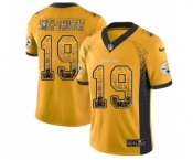 Youth Nike Pittsburgh Steelers #19 JuJu Smith-Schuster Limited Gold Rush Drift Fashion NFL Jersey