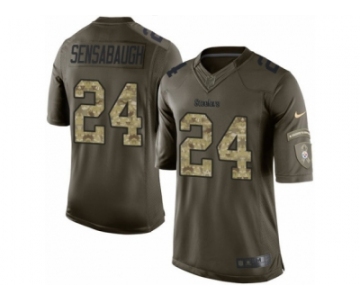 Youth Nike Pittsburgh Steelers #24 Coty Sensabaugh Limited Green Salute to Service NFL Jersey