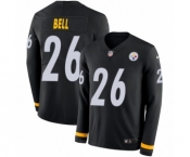 Youth Nike Pittsburgh Steelers #26 Le'Veon Bell Limited Black Therma Long Sleeve NFL Jersey