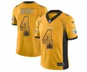 Youth Nike Pittsburgh Steelers #4 Jordan Berry Limited Gold Rush Drift Fashion NFL Jersey