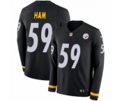 Youth Nike Pittsburgh Steelers #59 Jack Ham Limited Black Therma Long Sleeve NFL Jersey