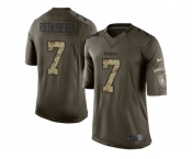 Youth Nike Pittsburgh Steelers #7 Ben Roethlisberger Green Stitched NFL Limited 2015 Salute to Service Jersey