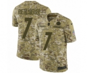 Youth Nike Pittsburgh Steelers #7 Ben Roethlisberger Limited Camo 2018 Salute to Service NFL Jersey