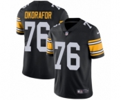 Youth Nike Pittsburgh Steelers #76 Chukwuma Okorafor Black Alternate Vapor Untouchable Limited Player NFL Jersey