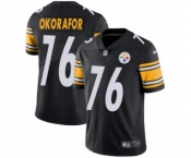 Youth Nike Pittsburgh Steelers #76 Chukwuma Okorafor Black Team Color Vapor Untouchable Limited Player NFL Jersey