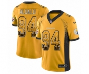 Youth Nike Pittsburgh Steelers #94 Tyson Alualu Limited Gold Rush Drift Fashion NFL Jersey