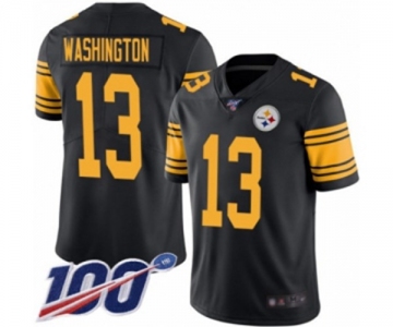 Youth Pittsburgh Steelers #13 James Washington Limited Black Rush Vapor Untouchable 100th Season Football Jersey
