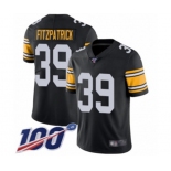 Youth Pittsburgh Steelers #39 Minkah Fitzpatrick Black Alternate Vapor Untouchable Limited Player 100th Season Football Jersey