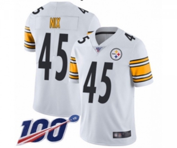 Youth Pittsburgh Steelers #45 Roosevelt Nix White Vapor Untouchable Limited Player 100th Season Football Jersey
