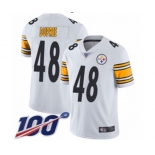 Youth Pittsburgh Steelers #48 Bud Dupree White Vapor Untouchable Limited Player 100th Season Football Jersey