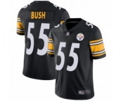 Youth Pittsburgh Steelers #55 Devin Bush Black Team Color Vapor Untouchable Limited Player Football Jersey