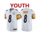 Youth Pittsburgh Steelers #8 Kenny Pickett 2022 White Vapor Untouchable Limited Stitched Jersey