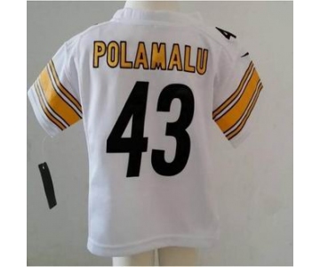 nike kids nfl jerseys pittsburgh steelers #43 troy polamalu white[nike]