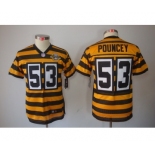 nike youth pittsburgh steelers #53 pouncey throwback yellow-black[nike limited team 80 anniversary]