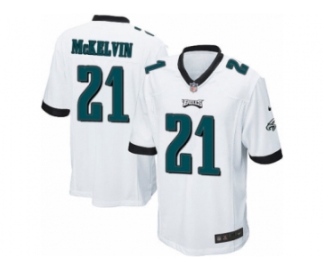 Men's Nike Philadelphia Eagles #21 Leodis McKelvin Game White NFL Jersey