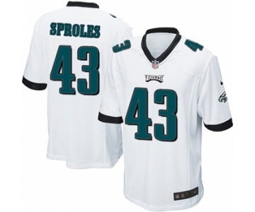 Men's Nike Philadelphia Eagles #43 Darren Sproles Game White NFL Jersey