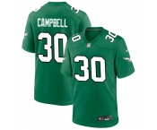 Mens Philadelphia Eagles #30 Jihaad Campbell Green Game Throwback Jersey