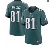 Mens Philadelphia Eagles Retired Player #81 Terrell Owens Green Game Football Jersey Mens Philadelphia Eagles Retired Player #81 Terrell Owens Green Game Football Jersey